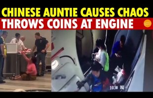 Chinese Auntie Causes Chaos at Milan Airport, Throwing Coins at the Engine, Police Called!