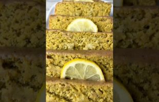 Vegan Lemon Poppy Seed Pound Cake. Refined Sugar-Free