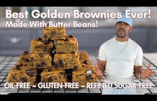 Best Chocolate Chip GOLDEN BROWNIES – Gluten-Free, Oil-Free, Refined Sugar-Free