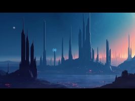 Futuristic Calming Ambient  Music for Relaxation, Meditation  or Sleep * Night in Fidonia