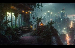 A Gloomy Ambient Cyberpunk Refuge Hidden in the Rain [PURE ATMOSPHERE]