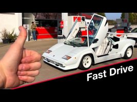 Flogging the FASTEST Lamborghini Countach through Germany (learn how to say Squirrel in German)