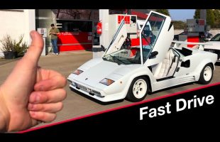 Flogging the FASTEST Lamborghini Countach through Germany (learn how to say Squirrel in German)