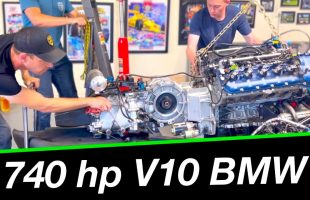 740hp MONSTER Dinan BMW V10 removal from Daytona Prototype