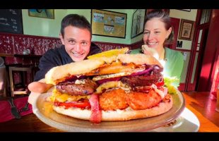 First time in AUSTRALIA!! 🇦🇺 Kangaroo + Huge BOGAN BURGER!! | What is Australian Food??