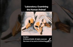 ‘Laboratory: Examining the Human Animal’ © Richard Smith. See my work at ufoteacher.com. #art