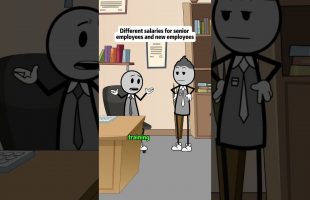 Different salaries for senior employees and new employees #animations #animation
