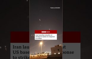 Iran launched missiles at the US-run Al Udeid base in Qatar. #Iran #Qatar #BBCNews