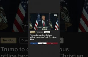 President Trump announced a task force and commission to address discrimination against Christians.