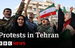 Protests in Tehran after US strikes on Iranian nuclear sites | BBC News