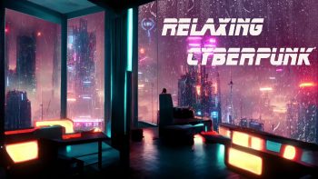 Relax in your Apartment in the Cyberpunk City + Cyberpunk Ambient Music