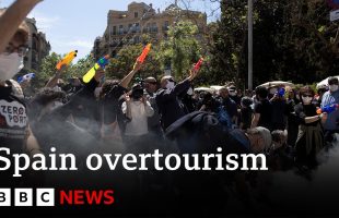 Spain anti-tourism protests take place across the country | BBC News