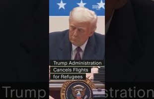 The Trump administration cancels flights for refugees.