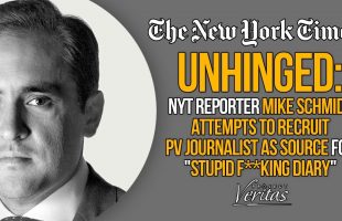 UNHINGED: NYT’s Mike Schmidt Attempts to Recruit PV Journalist as Source for “Stupid F*ucking Diary”