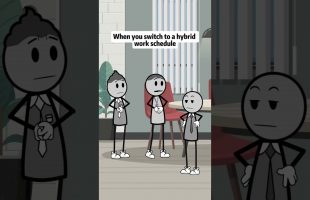 When you switch to a hybrid work schedule #animations #manager #worktime