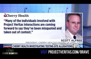 Cherry Health CEO and Board President ADMIT Health Center STAGED a COVID19 testing line for CBS News
