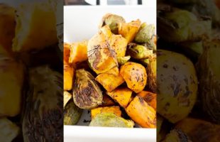 Oil-Free Roasted Vegetables with Sweet Tahini Sauce!