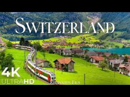 SWITZERLAND • 4K Relaxation Film: Winter to Spring • Relaxing Music – Nature 4k Video Ultra HD