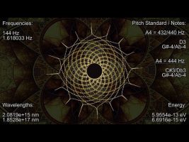 144 Hz with 1.618 Hz, Golden Ratio Meditation, Binaural Beats, Golden Ratio Frequency