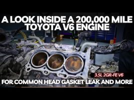 A Look Inside a 200,000 Mile Toyota V6 Engine For a Common Head Gasket Leak