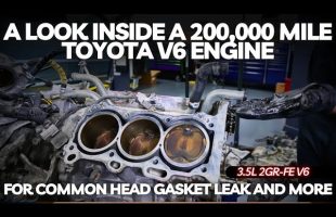 A Look Inside a 200,000 Mile Toyota V6 Engine For a Common Head Gasket Leak