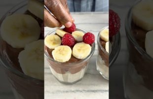 Vegan Chocolate- Banana Protein Pudding Refined-Sugar-Free