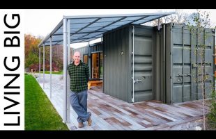 Modern Minimalist SHIPPING CONTAINER HOME With Bump-Outs!