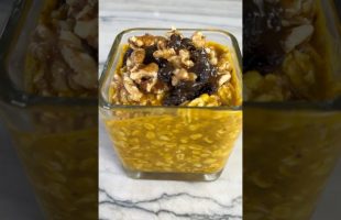 Vegan Pumpkin Pie Overnight Oats Refined Sugar Free