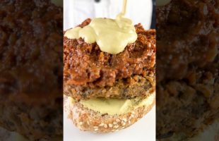 Healthy Vegan Chili Cheese Burger