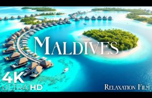 Maldives 4K • Ocean Horizon Serenity with Peaceful Music | Relaxation Film