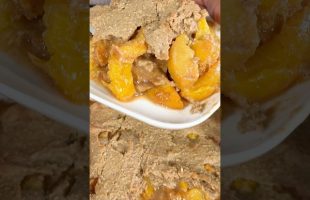 Healthy Vegan Peach Cobbler! Gluten Free, Refined Sugar Free and Oil Free!