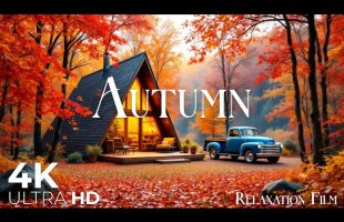 Autumn 4K • Peaceful Horizons with Focus Music | Relaxation Film