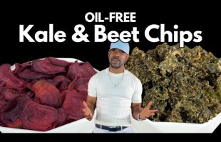 Easy Healthy Vegan Oil-Free Snacks- Kale & Beet Chips