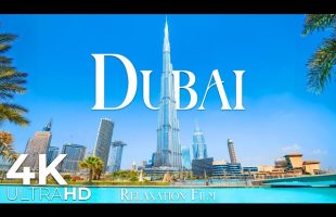 Dubai 4K • Skyline Serenity with Relaxing Music | Relaxation Film