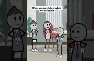 When you switch to a hybrid work schedule #animations #manager #worktime