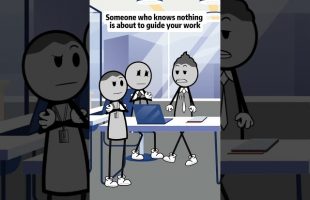 Someone who knows nothing is about to guide your work #animations #manager #funny