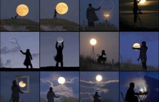 The Self-Luminescent Semi-Transparent Moon