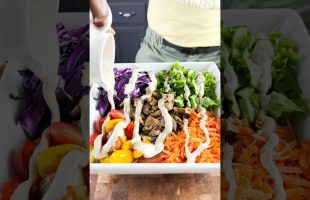 Vegan No- Chick’n Caesar Salad Bowl Oil-free!