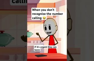 When you don’t recognize the number calling #funny #funnyanimation #fypage #funnyideas #funnycute