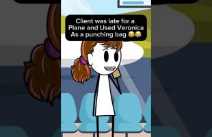 client was late  for a plane and Used Veronica as a punching bag 😂 @Therealveronika