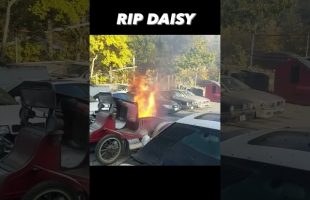Our first Tesla Battery Fire #daisy #fire #battery #tesla