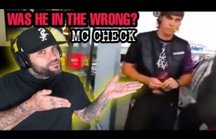 WANNABE MC GETS CHECKED at GAS PUMP