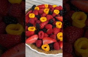Vegan Purple Sweet Potato Tart: Refined Sugar Free #vegantart #oilfreevegan #refinedsugarfree