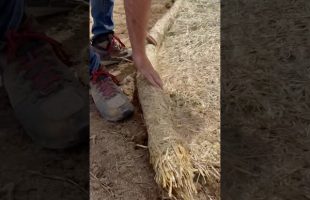 Installing Straw Blankets with a Sod Staple Driver