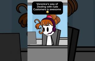 Veronicas way of dealing with rude customers 😀 #fypage #workplacememes #funnyanimation #funnypost