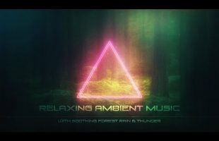 Relaxing Ambient Music [Peaceful 3D Soundscape] With Soothing Forest Rain & Thunder