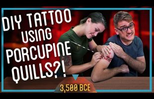 Stick and Poke Tattoo Using Porcupine Quills (OF COURSE IT HURT!)