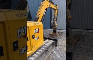 #sponsored Trenching through a parking lot with a @catconstructiontrade 305 Mini Excavator