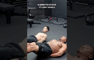 6-min abs with Chris Heria & Larry Wheels 🔥 Anywhere, anytime — can you last the full set?