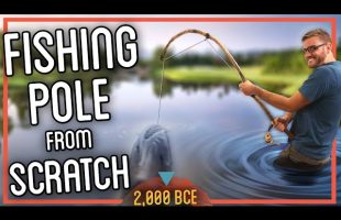 How to Make a Fishing Rod from Scratch  (I ACTUALLY Caught a Fish!)